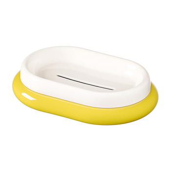 Flag Box falra szerelhető PP műanyag szappan tartó tál, fürdőszobai vízelvezetéssel, logó nyomtatási lehetőség