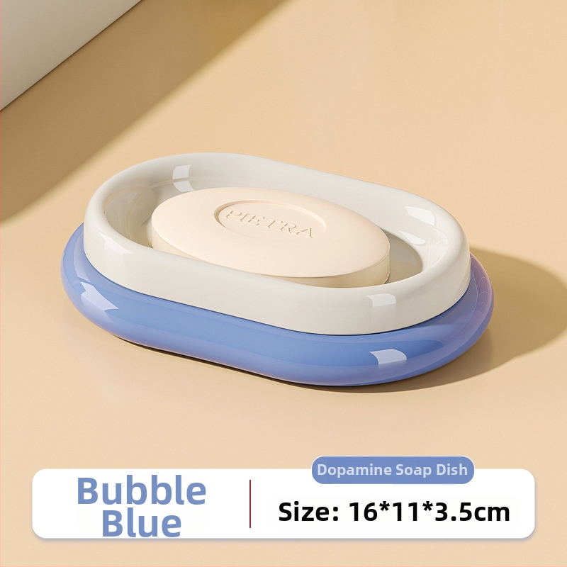 Flag Box falra szerelhető PP műanyag szappan tartó tál, fürdőszobai vízelvezetéssel, logó nyomtatási lehetőség