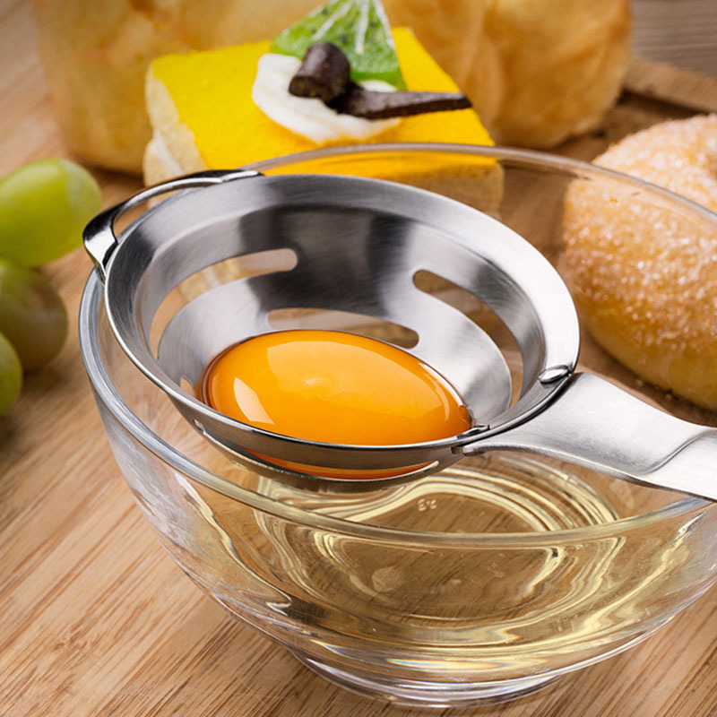 304 rozsdamentes acél tojásfehérje-szeparáló, My Shuri márka, logó nyomtatva, testreszabható feldolgozás