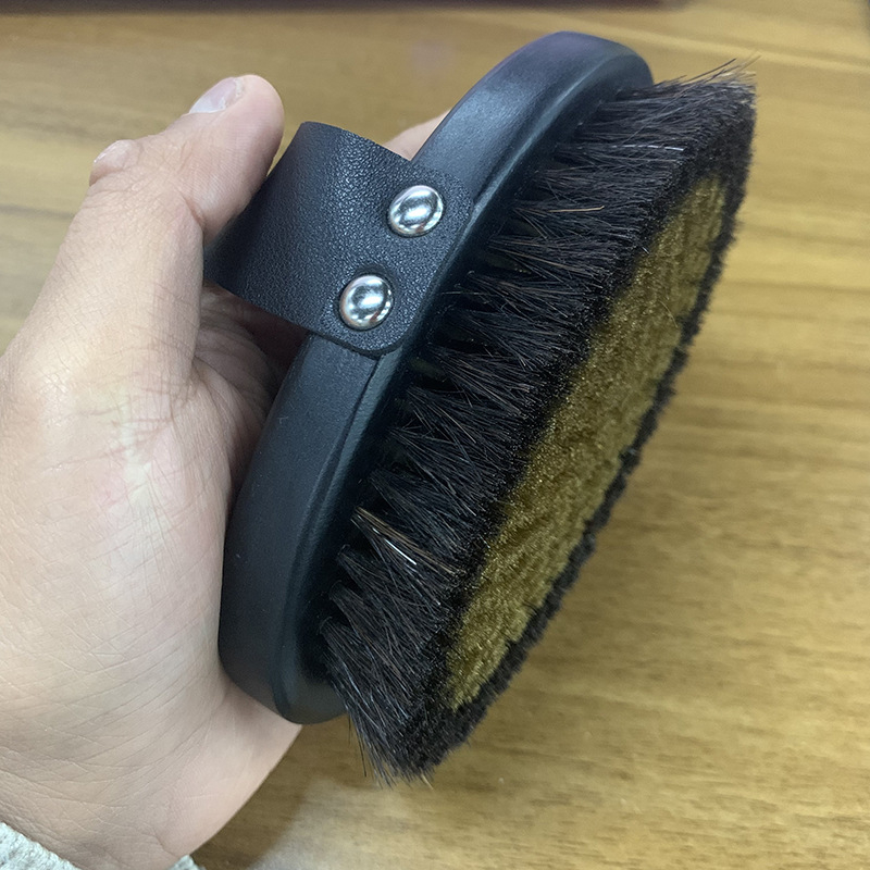 Zuhany- és testkefe fa fogantyúval és rézdróttal – száraz kefe, hámlasztó eszköz, multifunkcionális masszázskefe