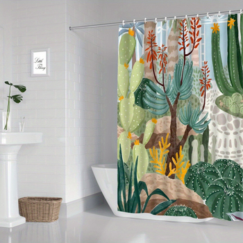 Zuhanyfüggöny poliészterből - modern, minimalistista stílus, egyszerű minta, feldolgozás és testreszabás elérhető, logó nyomtatás lehetséges.