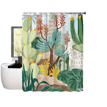 Zuhanyfüggöny poliészterből - modern, minimalistista stílus, egyszerű minta, feldolgozás és testreszabás elérhető, logó nyomtatás lehetséges.