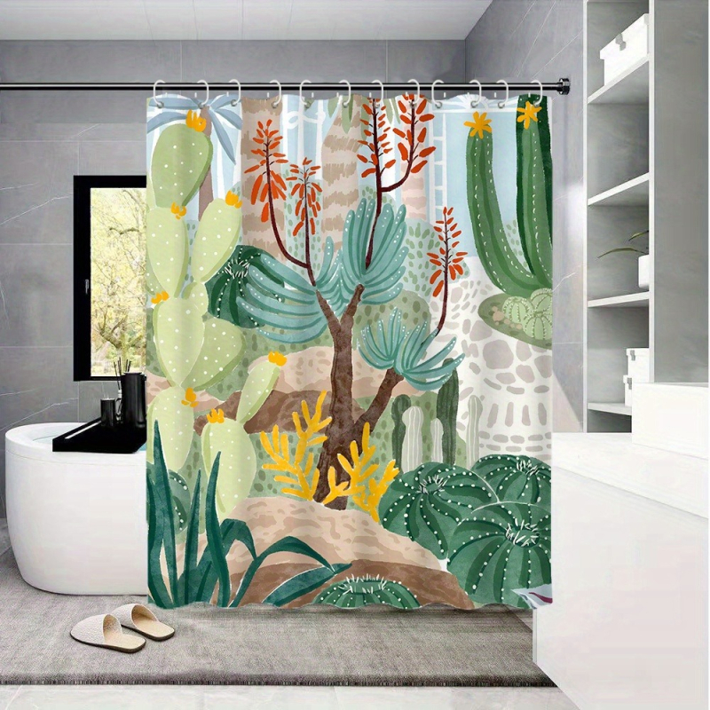 Zuhanyfüggöny poliészterből - modern, minimalistista stílus, egyszerű minta, feldolgozás és testreszabás elérhető, logó nyomtatás lehetséges.