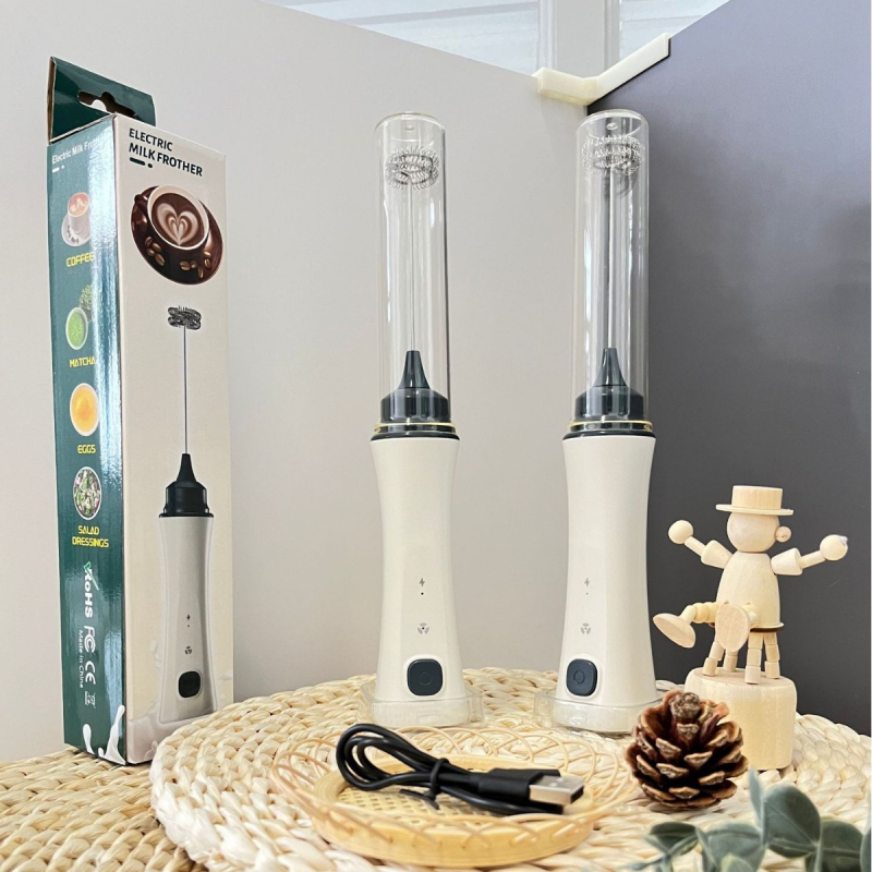 Frecător manual fără fir pentru ouă și lapte; spumator de lapte și albuș de ou; ABS + oțel inoxidabil 304; personalizare disponibilă; design modern minimalist