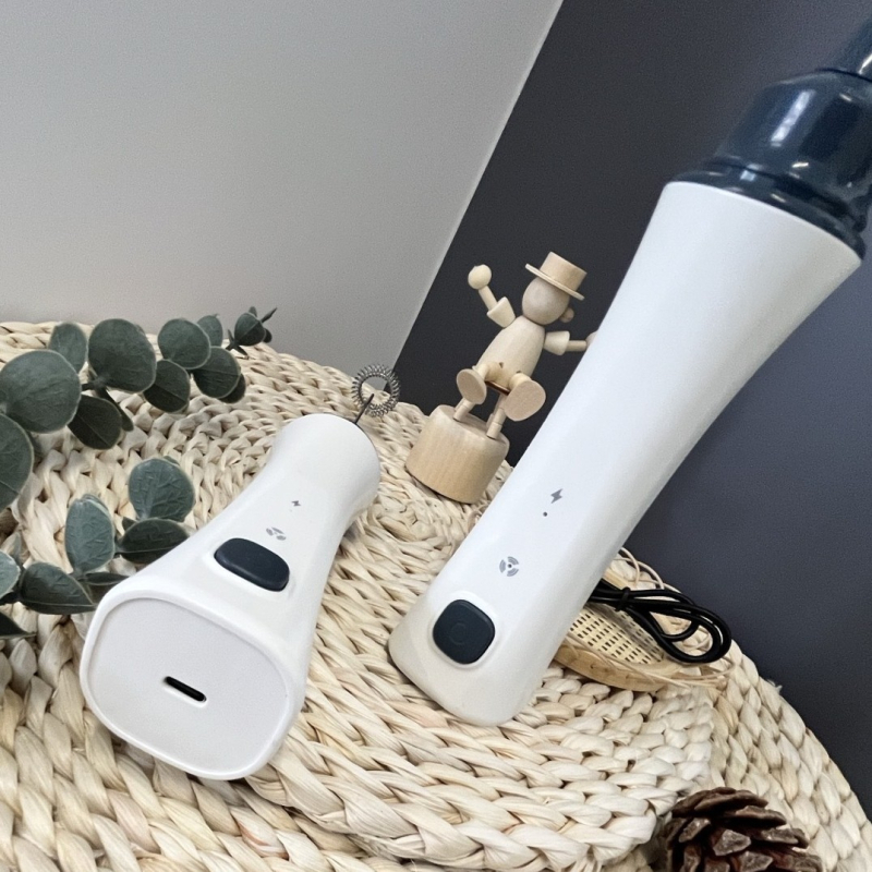 Frecător manual fără fir pentru ouă și lapte; spumator de lapte și albuș de ou; ABS + oțel inoxidabil 304; personalizare disponibilă; design modern minimalist