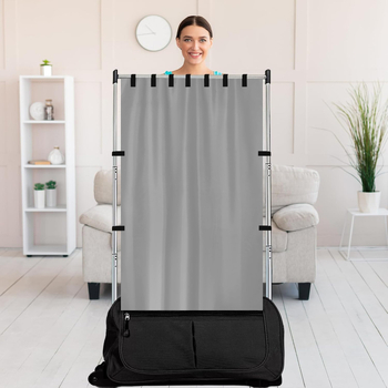 Fürdőszobai magánéletfüggöny, hordozható és kihúzható, poliészter, modern minimalista stílus, testreszabható opciók