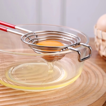 Разделител за яйца с удължена дръжка за белтъци и жълтъци – смесени материали, без електричество