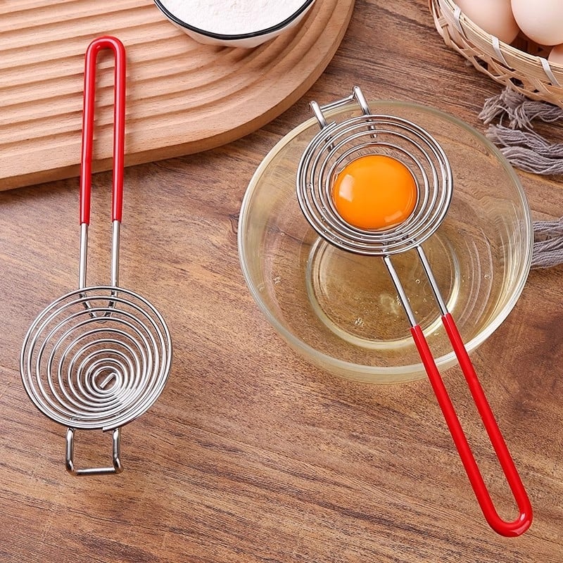 Разделител за яйца с удължена дръжка за белтъци и жълтъци – смесени материали, без електричество