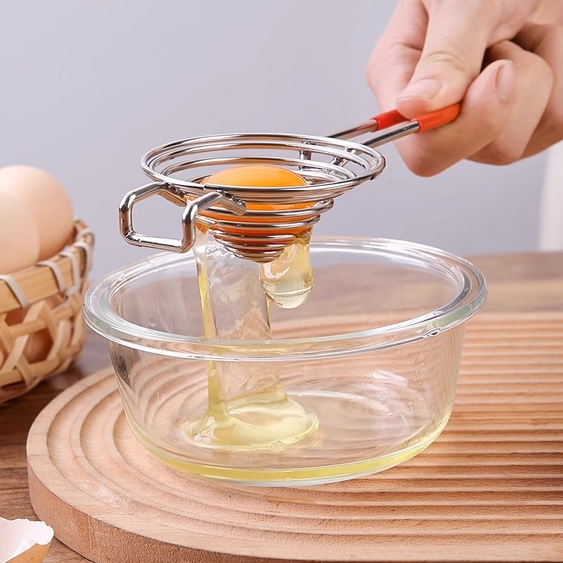 Разделител за яйца с удължена дръжка за белтъци и жълтъци – смесени материали, без електричество