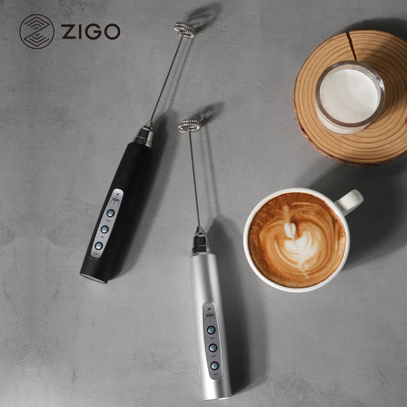 Električni naparivač mlijeka, kompaktni kućanski uređaj, ABS + nehrđajući čelik, moderni minimalistički dizajn, ZIGO brend