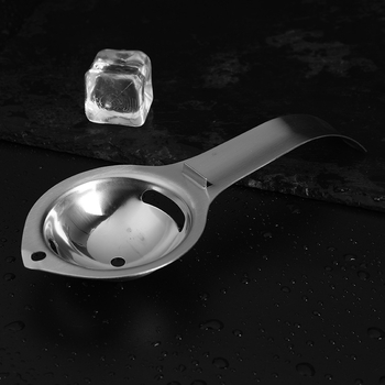 Tojássárgája és fehérje szeparáló – rozsdamentes acélból, hosszú nyél, kézi működtetés