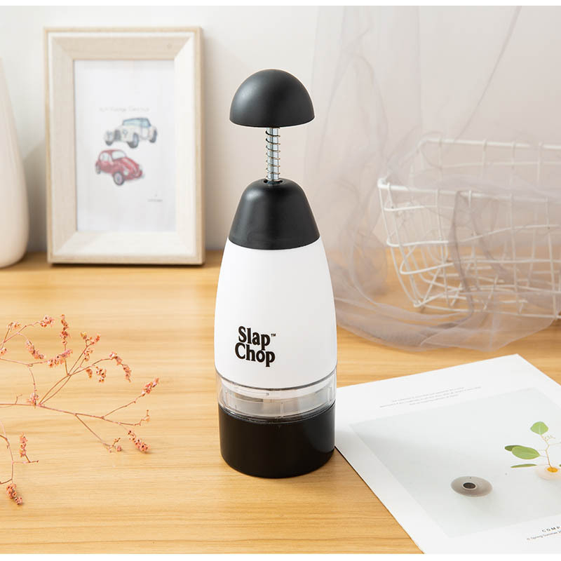 Slap Chop pres za češnjak s jednim spremnikom — ručni kuhinjski alat za mljevenje češnjaka i rezanje povrća, moderni minimalistički stil