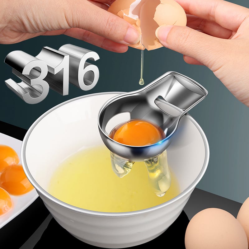 Razdvajač bjelanjaka i žumanjka, 316 nerđajući čelik, ručni, s otisnutim logom, nordijski stil, mogućnost prilagodbe, za dječju prehranu i pečenje