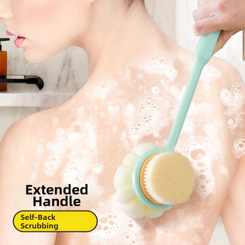 Hátmosó zuhanykefe hosszú nyéllel, ön-exfoliációhoz, Anyag: PP+Nylon+PE, Felnőtteknek, Eredet Yiwu