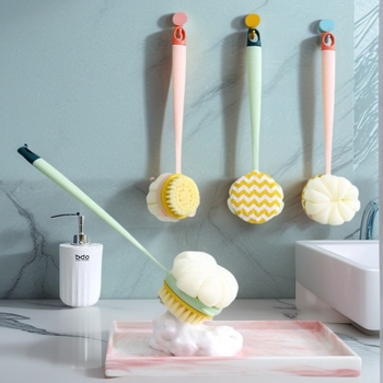 Hátmosó zuhanykefe hosszú nyéllel, ön-exfoliációhoz, Anyag: PP+Nylon+PE, Felnőtteknek, Eredet Yiwu