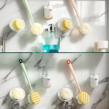 Hátmosó zuhanykefe hosszú nyéllel, ön-exfoliációhoz, Anyag: PP+Nylon+PE, Felnőtteknek, Eredet Yiwu