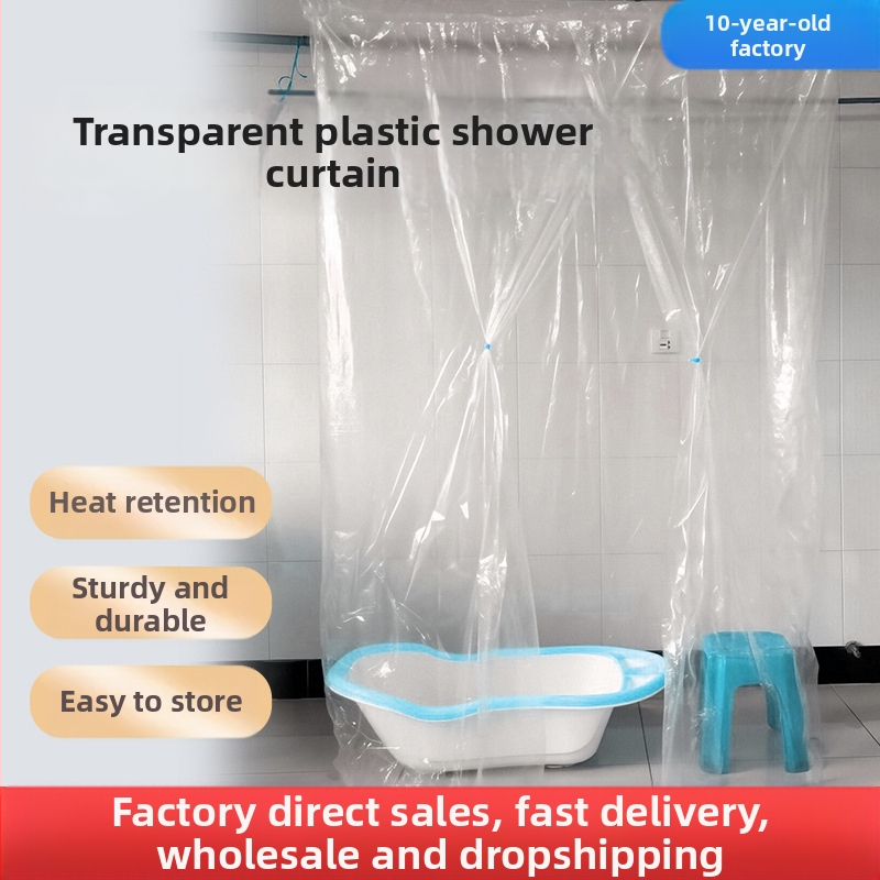 Priehľadný PE kúpeľný stan, obdĺžnikový tvar, normálna hrúbka, prispôsobiteľný, k dispozícii viac veľkostí