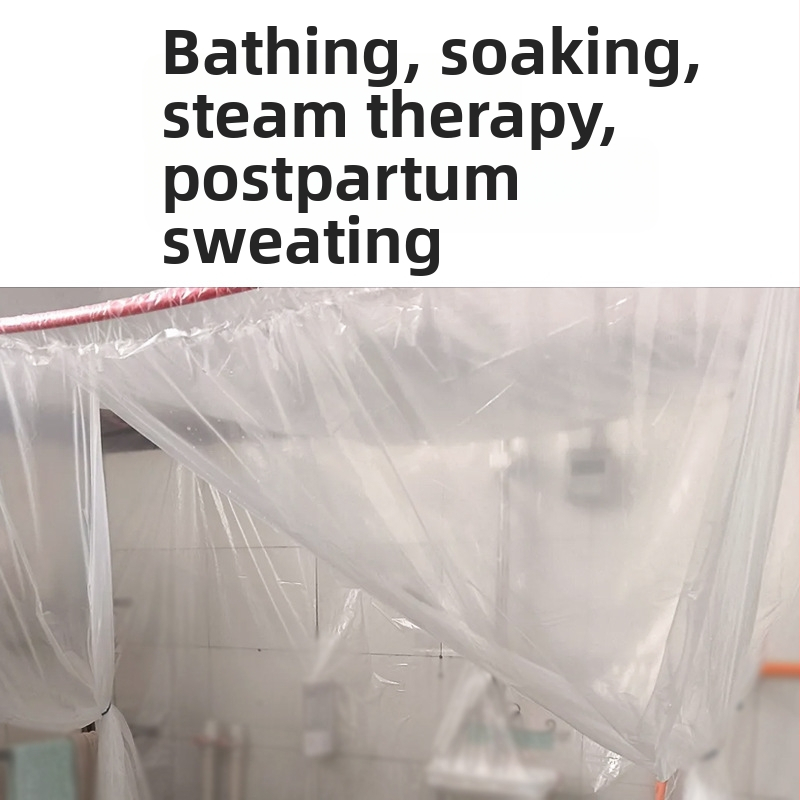 Priehľadný PE kúpeľný stan, obdĺžnikový tvar, normálna hrúbka, prispôsobiteľný, k dispozícii viac veľkostí