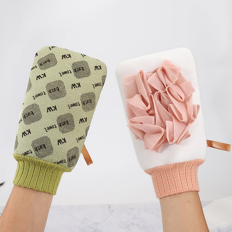 Bath king rukavice za kupanje, PE i rayon, univerzalna upotreba, prilagođavanje po narudžbi, privatne oznake dostupne