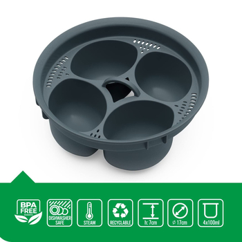 Tojásgőzítő kiegészítő Thermomix TM5/TM6 – Négy az egyben, élelmiszer-PP anyag, HR márka