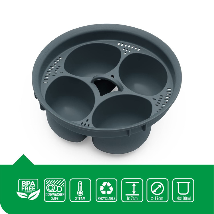 Tojásgőzítő kiegészítő Thermomix TM5/TM6 – Négy az egyben, élelmiszer-PP anyag, HR márka