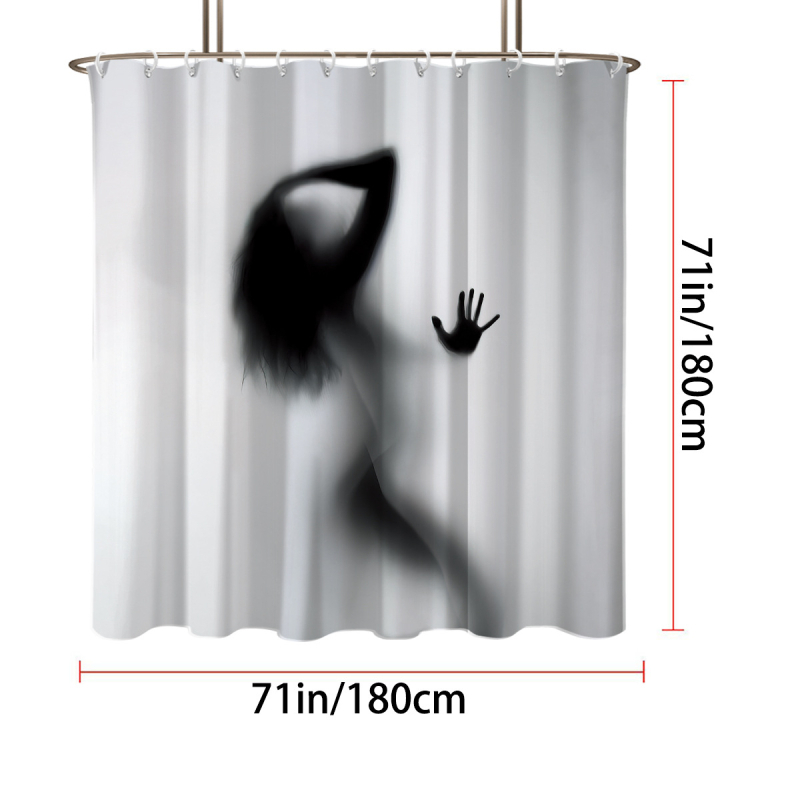 Tuš zavjesa sa slikom ljudskog tijela (Marka: Cool Dragon; Materijal: Poliester; Tkanina: Tarpaulin)