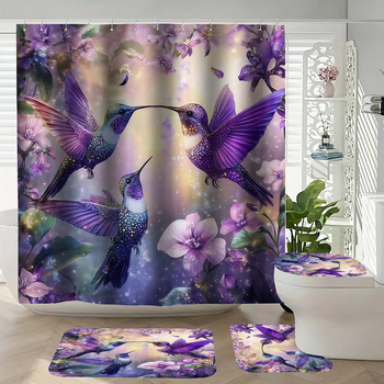 Set zavjesa za tuš s motivom ptica, 3 ptice dizajn, Aierjia