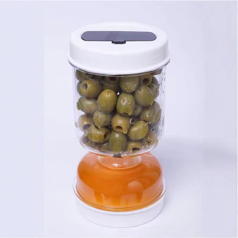 Set de ustensile de bucătărie cu borcan pentru murături, separare umedă–uscată și furculiță (stil modern minimalist, plastic, lansare vara 2020)