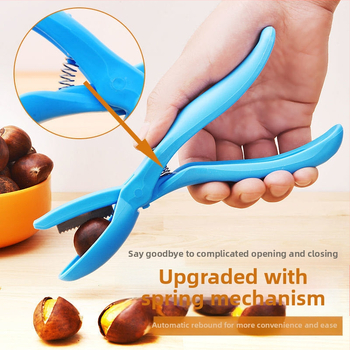 Nástroj na ošúpanie gaštanov s pružinovým klipom, z plastu, moderný minimalistický dizajn, značka Wild Donkey, uvedený v lete 2021