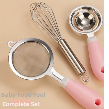 Filtru din oțel inoxidabil pentru hrana de bebeluși și separarea albușului — 304 oțel inoxidabil, mâner din plastic, rezistență la temperaturi înalte