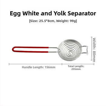Nerezový oddelovač bielkovín na pečenie, neelektrický, prispôsobiteľný, moderný minimalistický dizajn