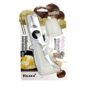 VELEKA Oguljivač kestena — nehrđajući čelik, izlazak 2018., otisnuti logotip