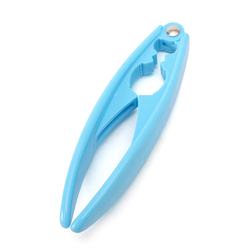 Кухненска щипка за орехи с удебелена дръжка — пластмасова, многофункционална чупалка и обелвач на орехи