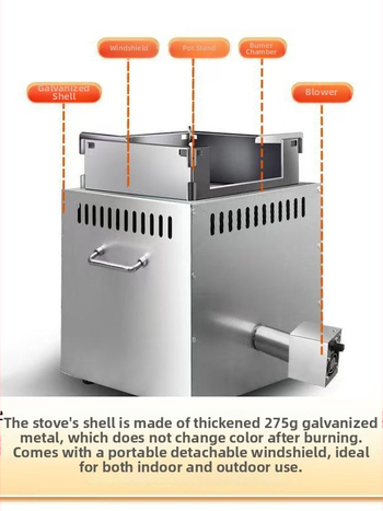 Sobă cu gazificare din lemn, fără fum, portabilă pentru camping în aer liber și călătorii (Brand: Jaline; Categorie: sobă pe gaz)