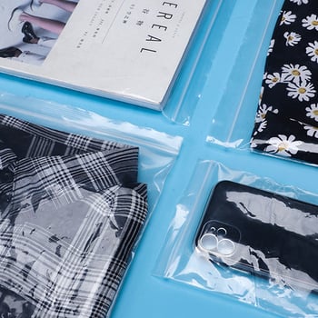 Önzáró, átlátszó tároló tasak kozmetikai csomagoláshoz, PE anyag, General Packaging márka, záródási hossz 6/8/10/12/13