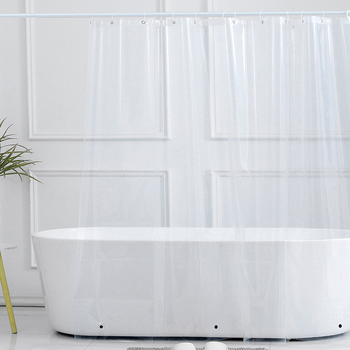 PEVA tuš-zavjesa, matni prozirni dizajn, moderni minimalistički stil, Jiaguan