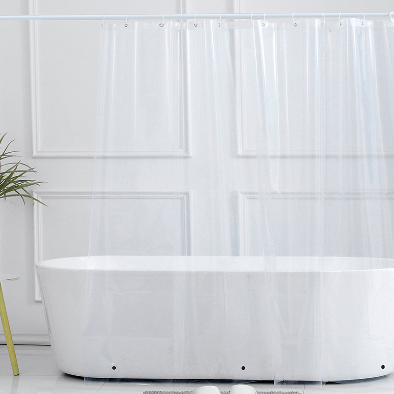 PEVA tuš-zavjesa, matni prozirni dizajn, moderni minimalistički stil, Jiaguan