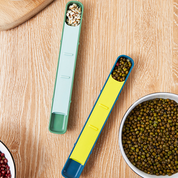 Lingură de măsurare cu două capete – ustensilă de bucătărie multifuncțională cu scară reglabilă, ABS