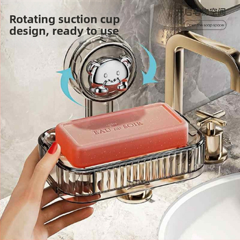 Držiak na mydlo so sacou na stenu, bez vrtania, plastový, 200 ks v balení