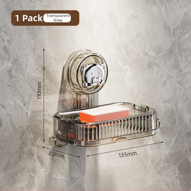 Držiak na mydlo so sacou na stenu, bez vrtania, plastový, 200 ks v balení