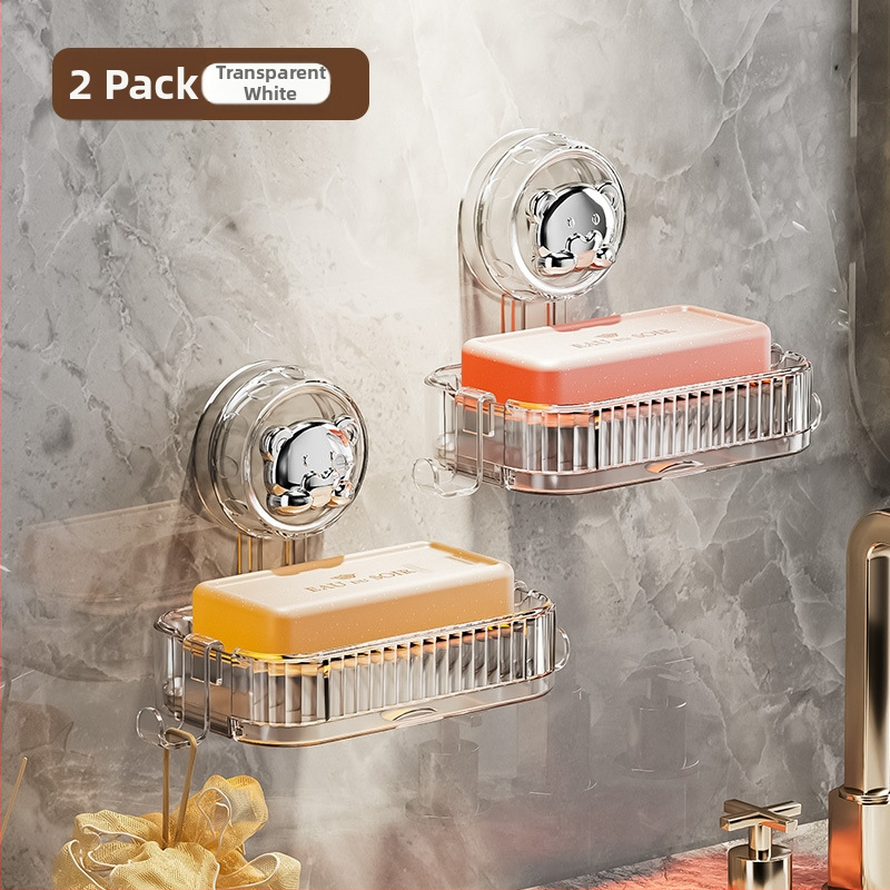 Držiak na mydlo so sacou na stenu, bez vrtania, plastový, 200 ks v balení