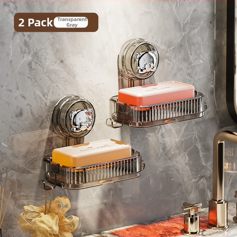 Držiak na mydlo so sacou na stenu, bez vrtania, plastový, 200 ks v balení