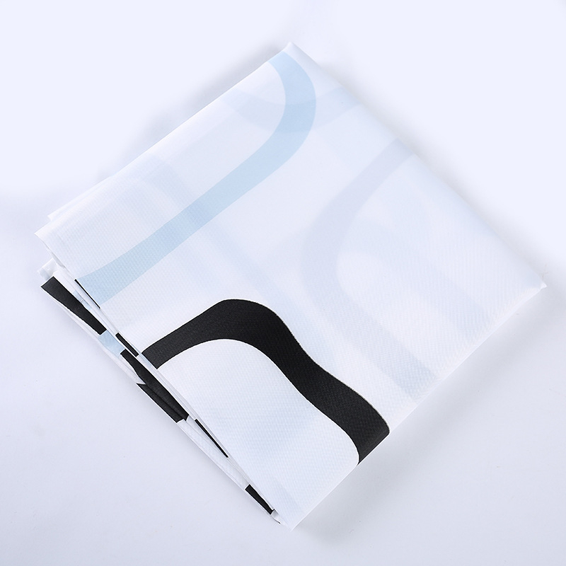 Draperie de duș din poliester cu imprimeu geometric minimalist, impermeabilă și rezistentă la mucegai, țesătură îngroșată
