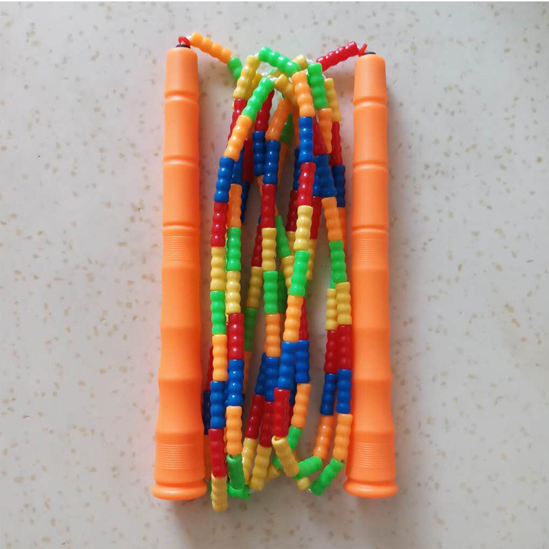 Skakačko uže s perljastim segmentima i bambus uzicama, PP materijal, za odrasle i studente, 3 specifikacije