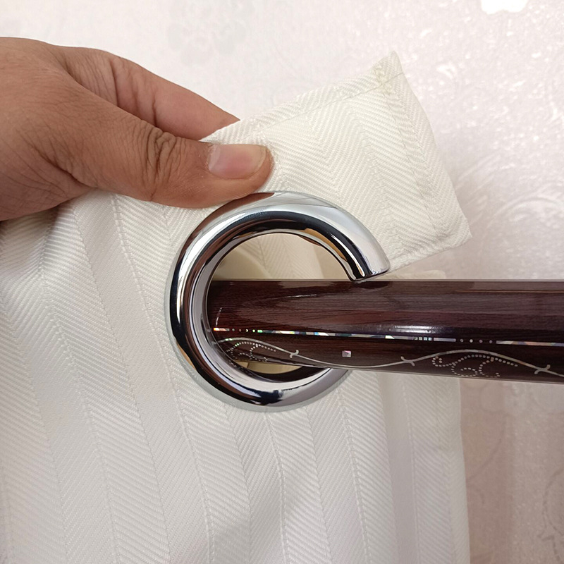 Tuš zavjesa od poliestera s jacquard uzorkom ribljih kostiju, novi kineski stil, jednostavna, vodootporna pregrada, s elektroplatiniranim prstenom