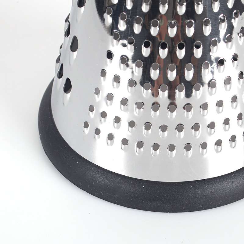 Naribac za sir i povrće s drvenim držalom – konusnog oblika od nehrđajućeg čelika, ručni rad, višenamjenski kuhinjski alat