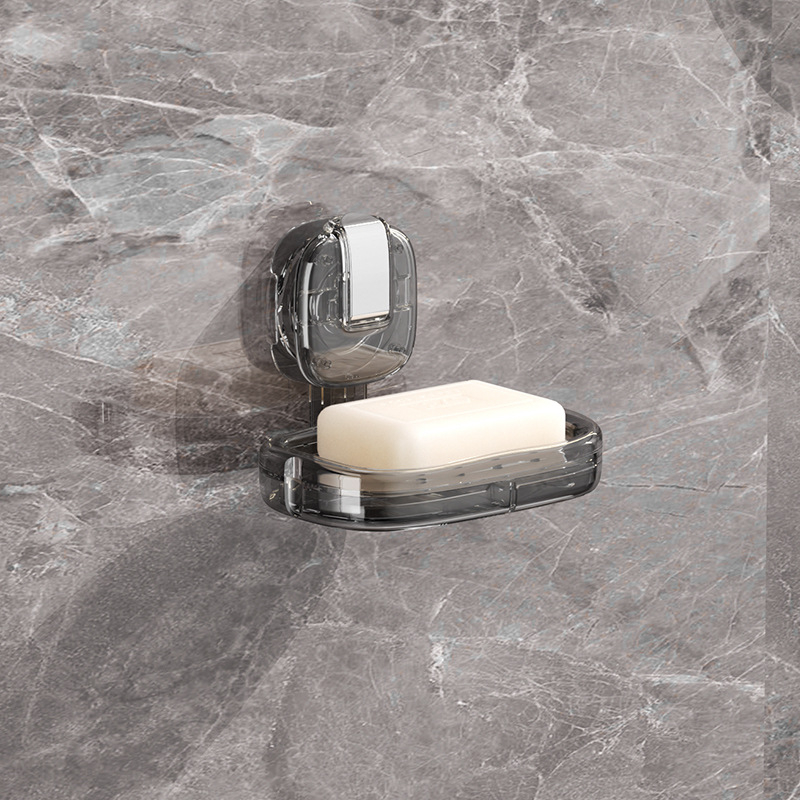 Forgatható szappontartó falra szerelve, szívófejű, csöpögtetővel, fúrás nélkül