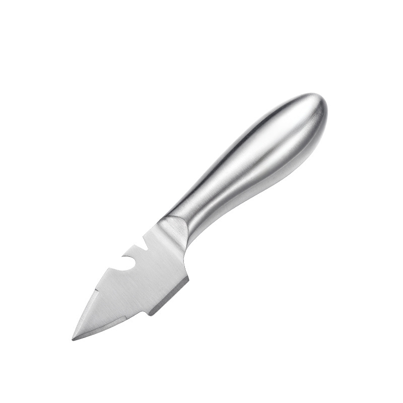 Osztriga kés és kagylóhéj nyitó – vastagított teljes acél egyrészes kialakítás, rozsdamentes acél, minimalist stílus; logó nyomtatás elérhető, testreszabás