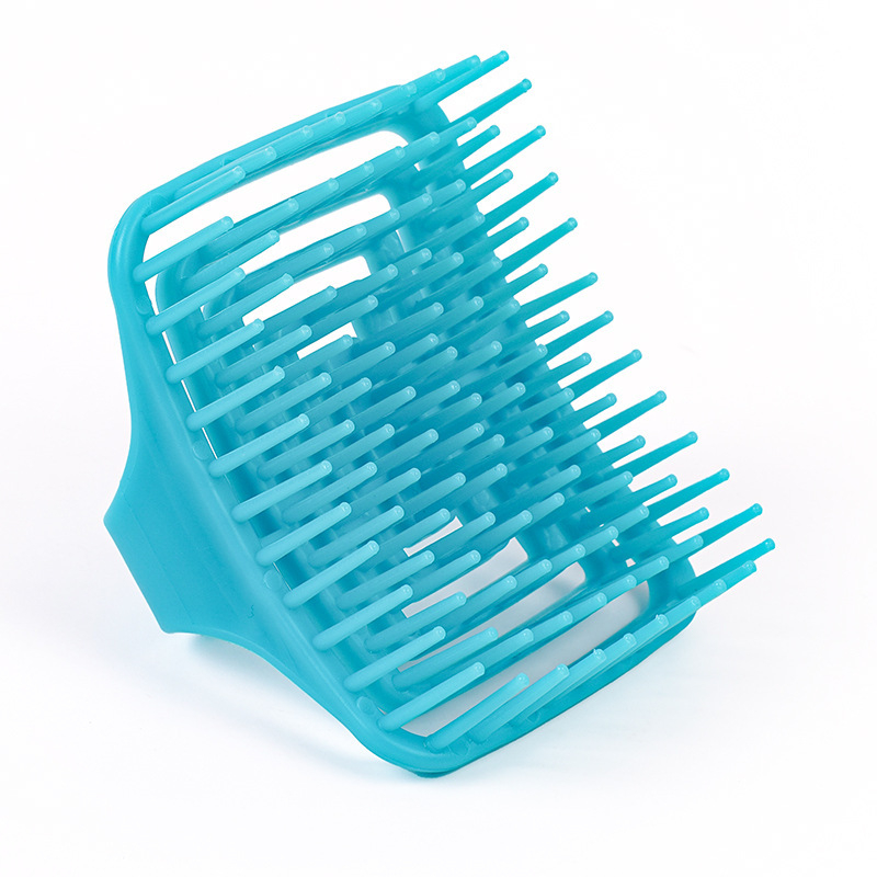 Plastična šampon masašna četka za vlasište, čišćenje i ublažavanje svrbeža, suho/mokro dvostruko korištenje, kućna masažna četka za odrasle