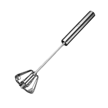 Rozsdamentes acél kézi tojáskeverő - hordozható, modern stílus (Márka: Chef jun; Anyaga: rozsdamentes acél; Működés: kézi; Stílus: Modern)